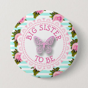 Big Sister wordt Baby shower Button