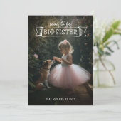 Big Sister Zwangerschap Aankondiging Foto (Staand voorkant)