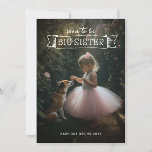 Big Sister Zwangerschap Aankondiging Foto