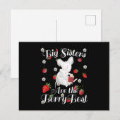 Big Sisters Berry Best - Muis aardbeienwoordspelin Briefkaart (Voorkant / Achterkant)