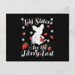 Big Sisters Berry Best - Muis aardbeienwoordspelin Briefkaart