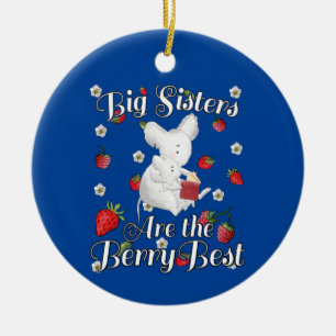 Big Sisters Berry Best - Muis aardbeienwoordspelin Keramisch Ornament