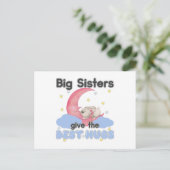 Big Sisters geven de beste handschoen - Moon Bunny Briefkaart (Staand voorkant)