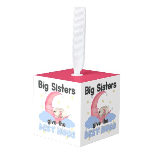 Big Sisters geven de beste handschoen - Moon Bunny Decoratie (Voorkant hoekig)