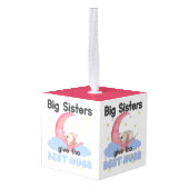 Big Sisters geven de beste handschoen - Moon Bunny Decoratie (Achter hoekig)