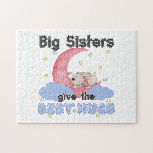 Big Sisters geven de beste handschoen - Moon Bunny Legpuzzel (Horizontaal)