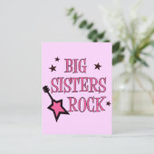Big Sisters Rock Briefkaart (Staand voorkant)