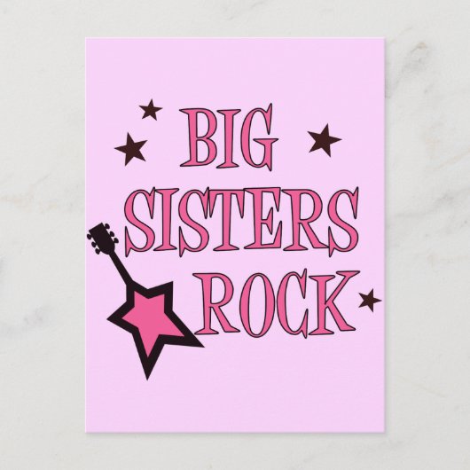 Big Sisters Rock Briefkaart (Voorkant)