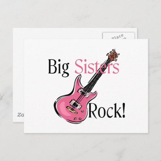 Big Sisters Rock Briefkaart (Voorkant / Achterkant)