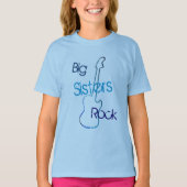 Big Sisters Rock in Blue T-shirt (Voorkant)