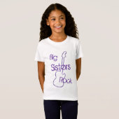 Big Sisters Rock in Paars T-shirt (Voorkant volledig)