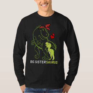 Big Sistersaurus Sister Dinosaur Baby Moederdag T-shirt