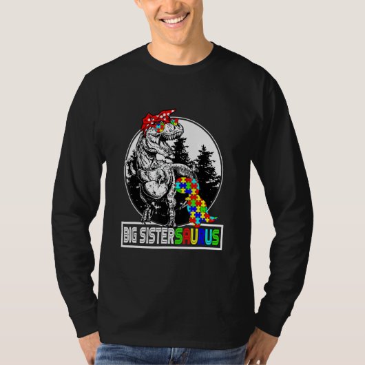 Big Sistersaurus T Rex Dinosaur Big Sister Saurus T-shirt (Voorkant)
