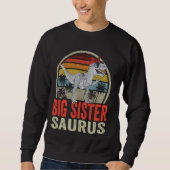 Big SisterSaurus T Rex Dinosaur Saurus Family Matc Trui (Voorkant)