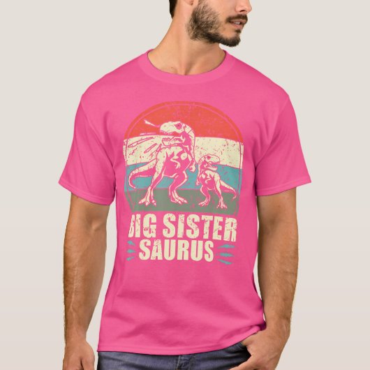 Big Sistersaurus Tshirts Big Sister Shirt Dinosaur (Voorkant)