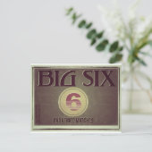 Big Six Old Label Briefkaart (Staand voorkant)