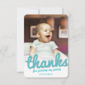 Big Sketch Bedankt Bold Script Kind Verjaardagsfot (Voorkant)