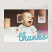 Big Sketch Bedankt Boy's Birthday Foto bedankt Briefkaart (Voorkant)