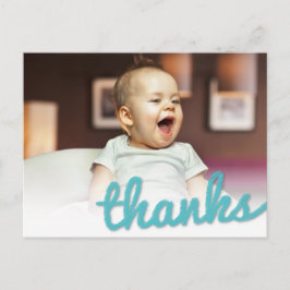 Big Sketch Bedankt Boy's Birthday Foto bedankt Briefkaart