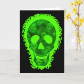 Big Skull groetenkaart Kaart (Gele Bloem)