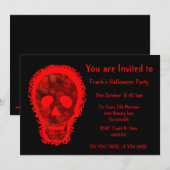 Big Skull Red 'You are InvUitnodigd'-uitnodiging Kaart (Voorkant / Achterkant)