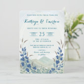 Big Sky bruiloft uitnodiging (Staand voorkant)