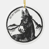 Big Sky Burro Keramisch Ornament (Voorkant)