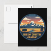 Big Sky Country Montana Briefkaart (Voorkant / Achterkant)