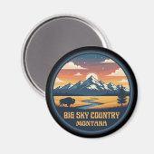 Big Sky Country Montana Magneet (Voorkant / Achterkant)