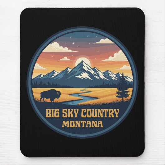 Big Sky Country Montana Muismat (Voorkant)