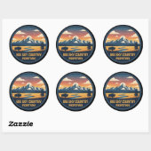 Big Sky Country Montana Ronde Sticker (Vel)
