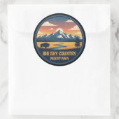 Big Sky Country Montana Ronde Sticker (Tas)