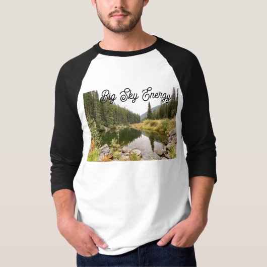 Big Sky Energy Raglan T-shirt (Voorkant)