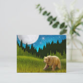 Big Sky Grizzly Briefkaart (Staand voorkant)