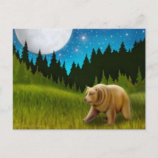 Big Sky Grizzly Briefkaart (Voorkant)