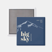 Big Sky Montana berg  Magneet (Voorkant / Achterkant)