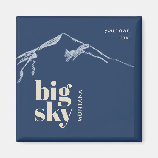 Big Sky Montana berg  Magneet (Voorkant)