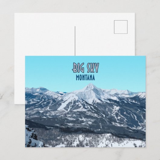 Big Sky Montana Briefkaart (Voorkant / Achterkant)