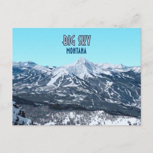 Big Sky Montana  Briefkaart (Voorkant)