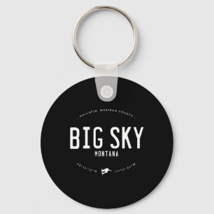Big Sky Montana Graphic Disted  Snowboa Sleutelhanger