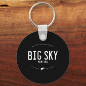 Big Sky Montana Graphic Disted  Snowboa Sleutelhanger (Voorkant)