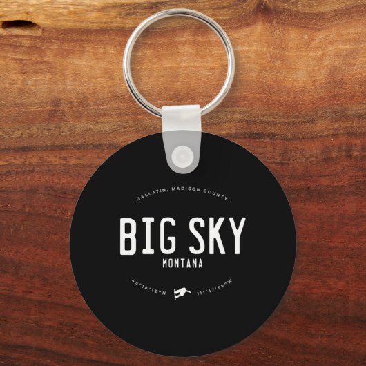 Big Sky Montana Graphic Disted Snowboa Sleutelhanger (Voorkant)