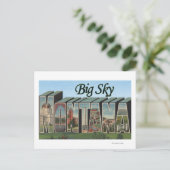 Big Sky, Montana - Grote lettertjes Briefkaart (Staand voorkant)