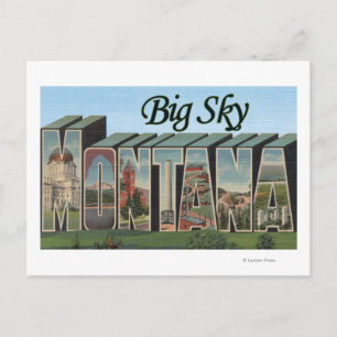 Big Sky, Montana - Grote lettertjes Briefkaart