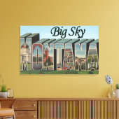 Big Sky, Montana - Grote lettertjes Canvas Afdruk (Insitu (Woonkamer))