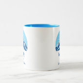 Big sky Montana lone Mountain ski souvenir Tweekleurige Koffiemok (Center)