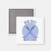 Big Sky, Montana Magneet (Voorkant / Achterkant)