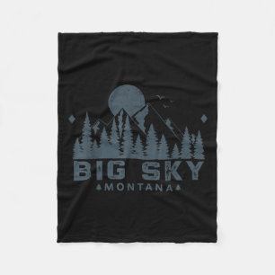  Big Sky Montana Mt Ski Mountain Outdoor VA Fleece Deken