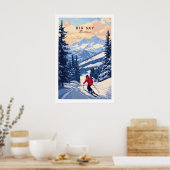 Big Sky Montana Poster - Ski Print 1 (Keuken)