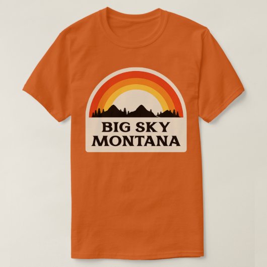 Big Sky Montana Retro T-shirt (Design voorkant)
